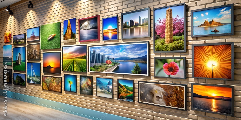 Poster a picture on a wall informative vibrant engaging generative by ai