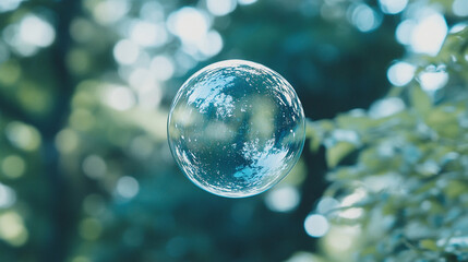 Bubble floating in the air sky outdoors nature.
