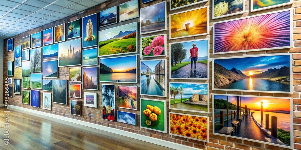 Poster a picture on a wall informative vibrant engaging generative by ai