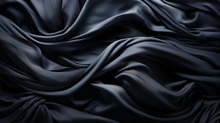 Obraz premium Black background with fabric texture generative AI