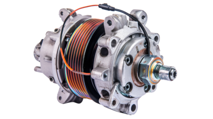 Starter Motor isolated on transparent background, png