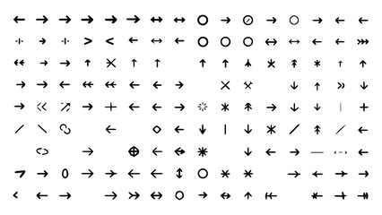 Arrows set of 180 black icons. Arrow icon. Arrow vector collection. Arrow. Cursor. Modern simple arrows. Vector illustration
