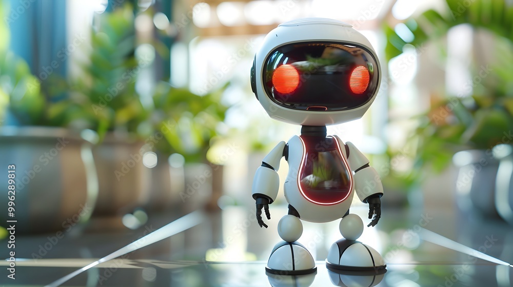 Poster adorable virtual robot pet adapting its behavior based on interactions and user inputs