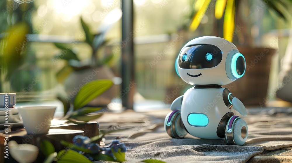 Poster virtual adaptive robot pet interacting with environment and users
