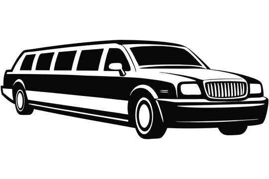 recommend clip art: Limousine vector silhouette