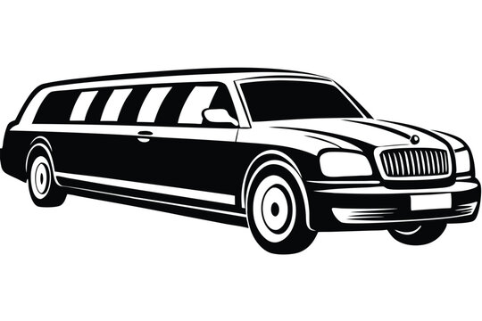 recommend clip art: Limousine vector silhouette