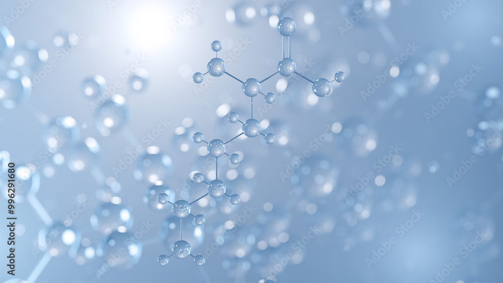 Canvas Prints l-lysine molecular structure 3d, a-amino acid, structural chemical formula view from a microscope