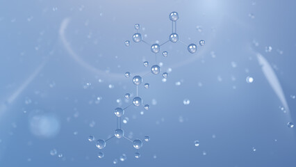 l-arginine molecular structure, 3d model molecule, l-alpha-amino acid, structural chemical formula view from a microscope
