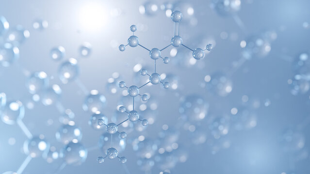 l-lysine molecular structure 3d, a-amino acid, structural chemical formula view from a microscope