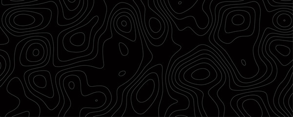 Seamless Topographic Terrain Design with Geometric Contours and Wavy Lines for a Modern Orienteering and Travel Graphic
