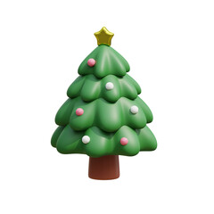 Christmas tree. 3D rendering illustration