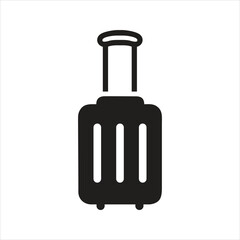 Journey bag icon. Travel suitcase icon