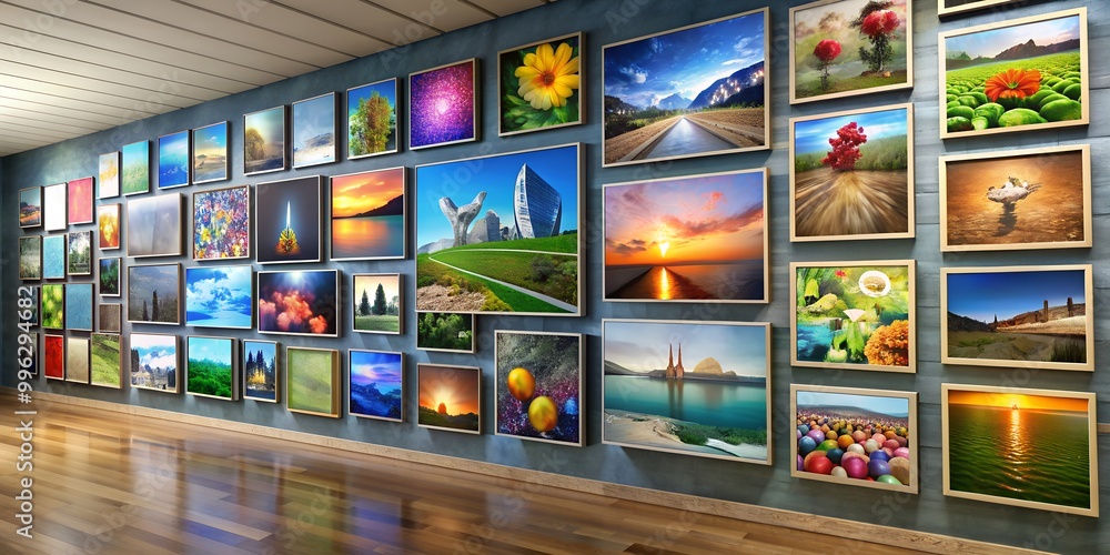 Poster a picture on a wall informative vibrant engaging generative by ai