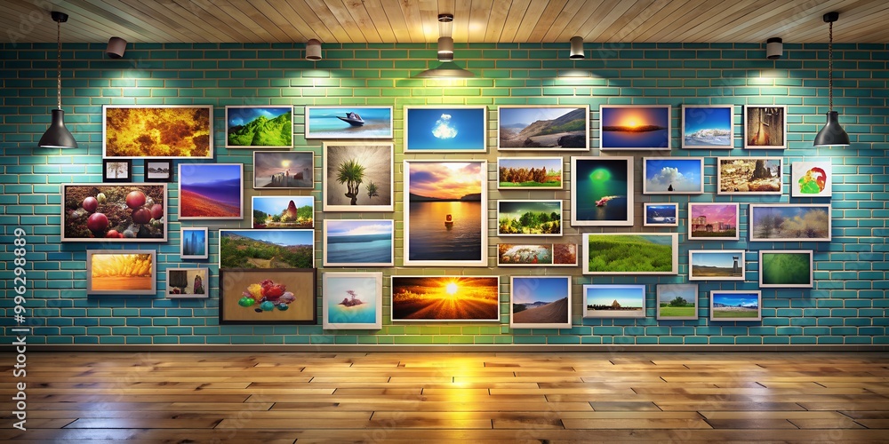 Poster a picture on a wall informative vibrant engaging generative by ai