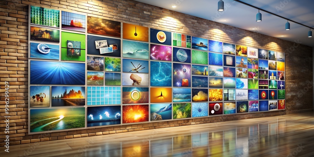 Poster a picture on a wall informative vibrant engaging generative by ai