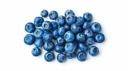 Fresh blueberry isolated over white background.