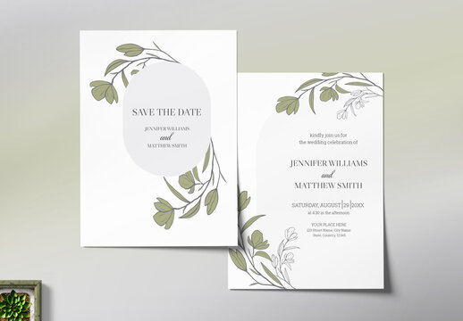 Elegant Wedding Invitation Card Design