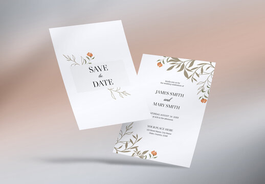 Luxury Wedding Invitation Card Design Layout