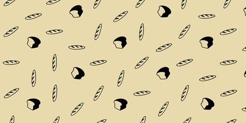 Pattern with bread. 3d render. 