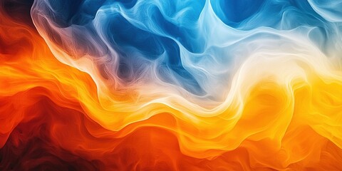 Obraz premium Wavy background with glowing colors. Texture abstract banner. Ai Generative