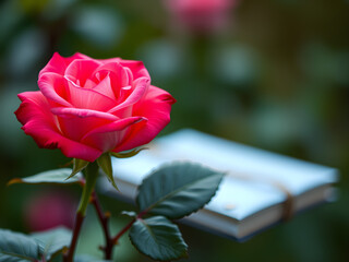 Fototapeta premium pink rose in garden