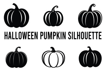 Halloween Pumpkin Silhouette Vector