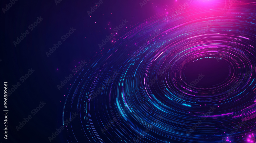 Poster futuristic big data design featuring high-tech light lines, presenting a vector digital background. 