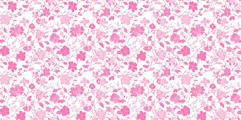 Pink floral pattern with a soft, feminine design. seamless background pattern