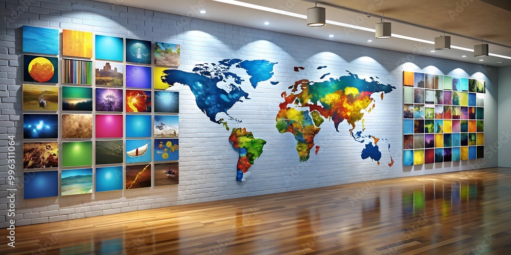 Poster a picture on a wall informative vibrant engaging generative by ai