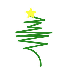 Doodle Line Christmas Tree