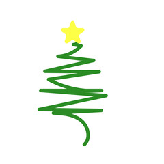 Doodle Line Christmas Tree