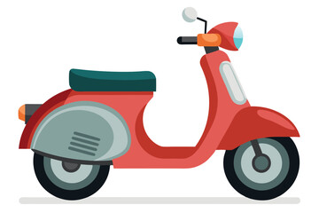 Moped vector illustration isolated on a white background