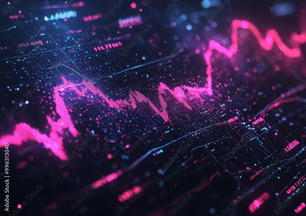 Poster analysis and insight into business data with charts. stock data analysis.