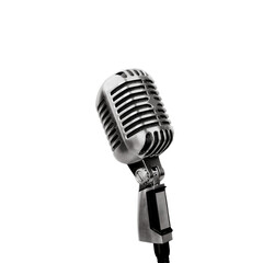 Podcast microphone on transparent background