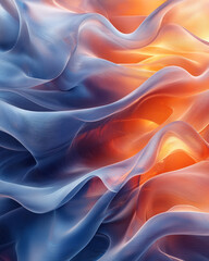 Fototapeta premium Abstract futuristic forms gently swirling,