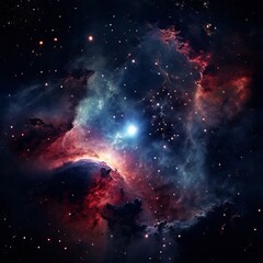 Beautiful universe and nebula. Generative AI (생성형 AI)
