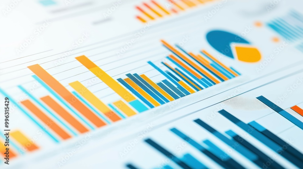 Poster detailed close-up of a computer screen featuring email marketing analytics, with eye-catching statis