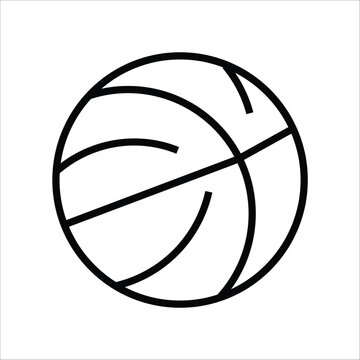 recommend clip art: basketball vector icon line template
