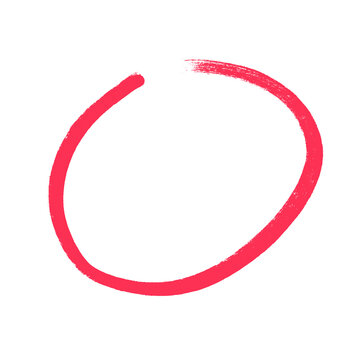 Runder Kreis - Schnell gemalte Skizze in rot