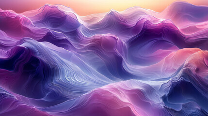 Obraz premium Flowing abstract waves with smooth lines,