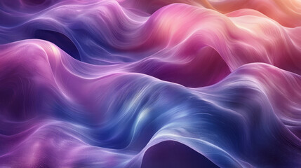Fototapeta premium Abstract wave-like forms with flowing purple and blue tones,