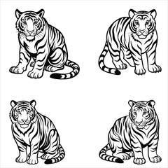 Tiger Crouching Svg