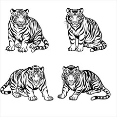 Tiger Crouching Svg