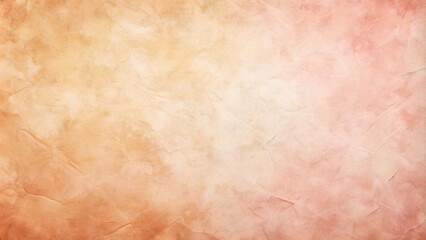 Soft textured paper background in warm peach and pink tones for creative designs