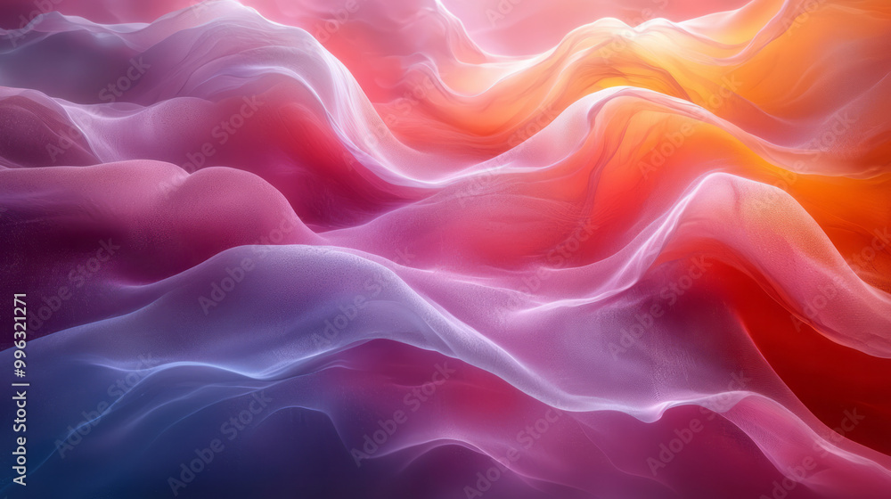 Poster Gradients of color forming an abstract smooth texture,
