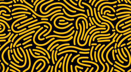 Colorful line drawing doodle seamless pattern. Creative minimalist line draw background  trendy design.