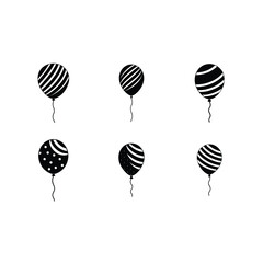 Vibrant balloon birthday design, perfect for party invitations and decorations