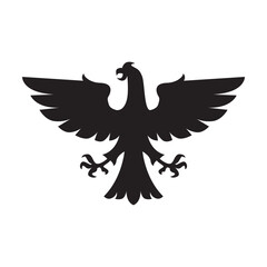Eagle Icon Glyph Style. Simple Bird Symbol Vector Illustration — Pixel-perfect Icon.