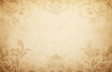 A dirty paper background with an old-fashioned ornament.