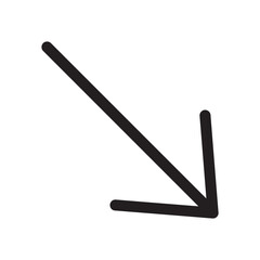 Arrow Icon Outline Style. Simple Direction Symbol Vector Illustration — Pixel-perfect Icon.